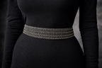 Pewter pearl belt