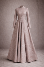 Vintage Blush Embellished Gown straight Sleeves | Pre-order