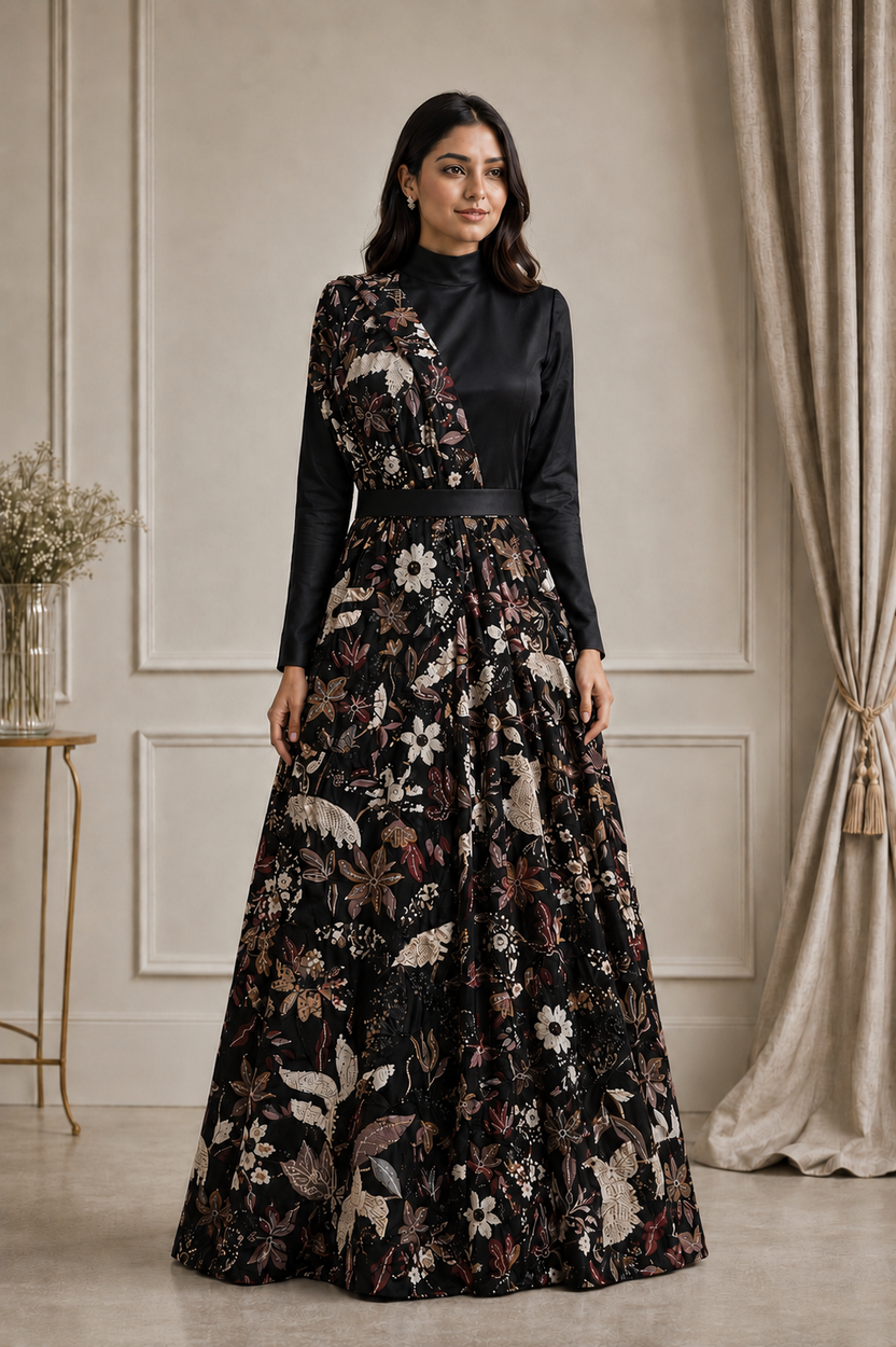 Florence Autumn noir gown | Pre-order