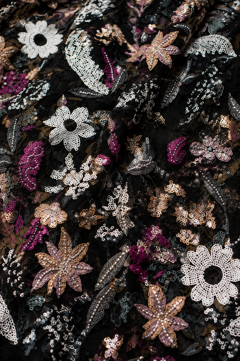 Noreen in Black unstitched material | Pre-order