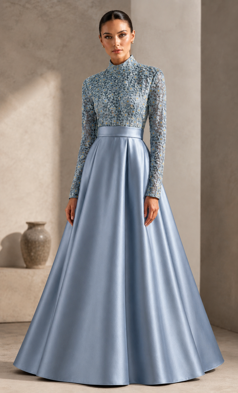 Janica Half Lace and Half Satin dress| Pre-order