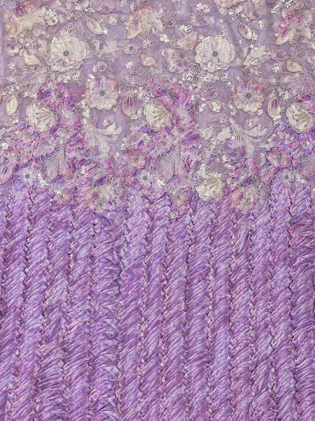 Lilac floral unstitched material