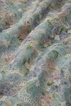 Light blue floral unstitched material | Pre-order