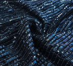 Blue sequins and beads unstitched material | Pre-order