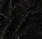 Black sequins and beads unstitched material | Pre-order
