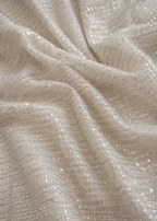 Ivory sequins and beads unstitched material | Pre-order