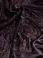 Purple floral lace with sequins | Pre-order