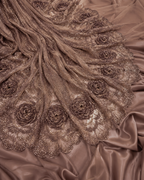 Brown floral lace with sequins | Pre-order