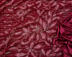 Red floral unstitched material