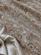 Rose gold lace unstitched material
