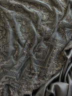 Gray lace unstitched material