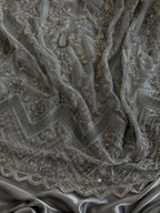 Gray lace unstitched material