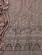 Mauve floral and vine unstitched material