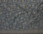 Blackish gray floral unstitched material