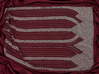 Deep red embellished unstitched material