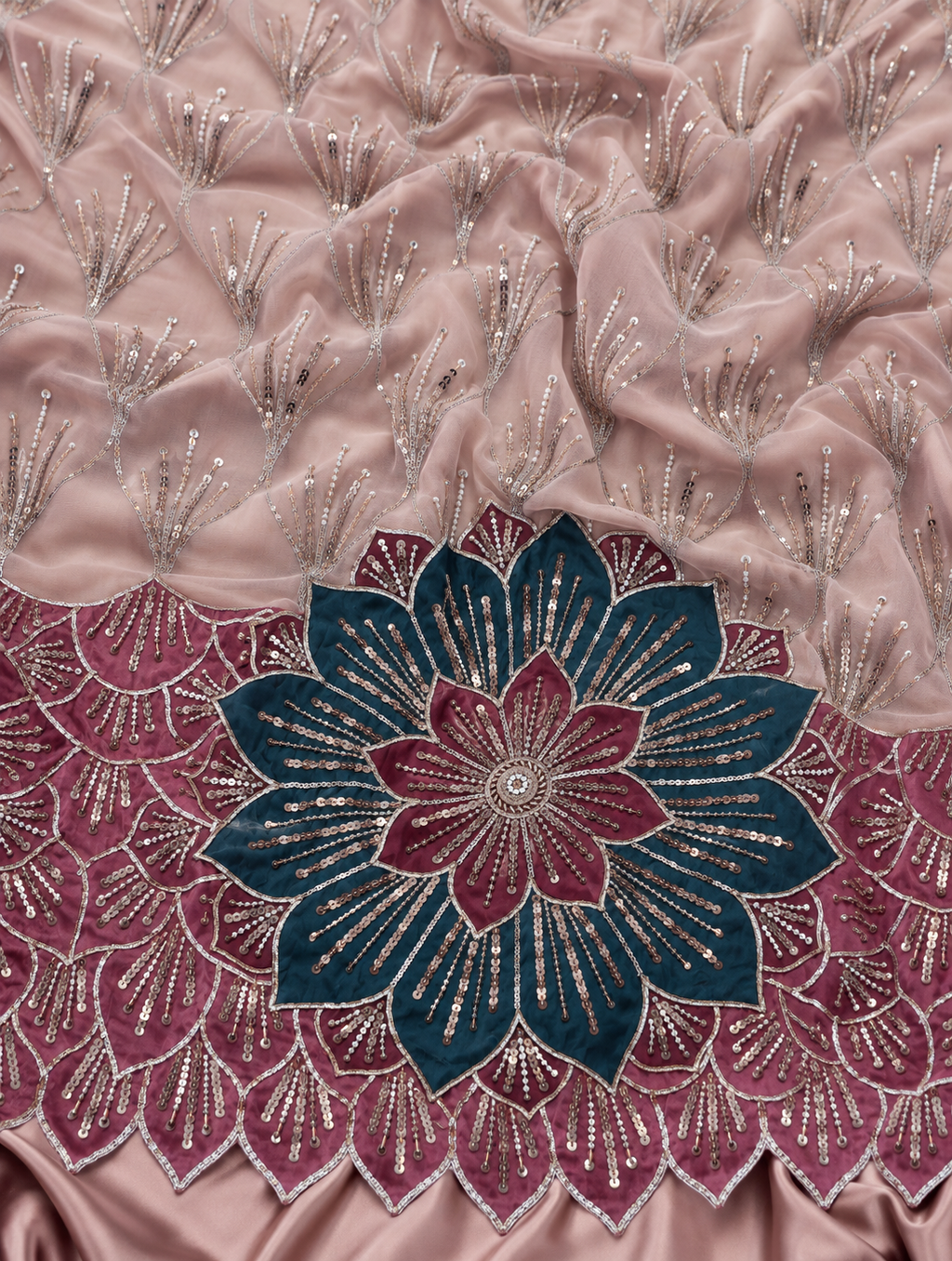Soft Mauve Floral unstitched material