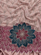 Soft Mauve Floral unstitched material