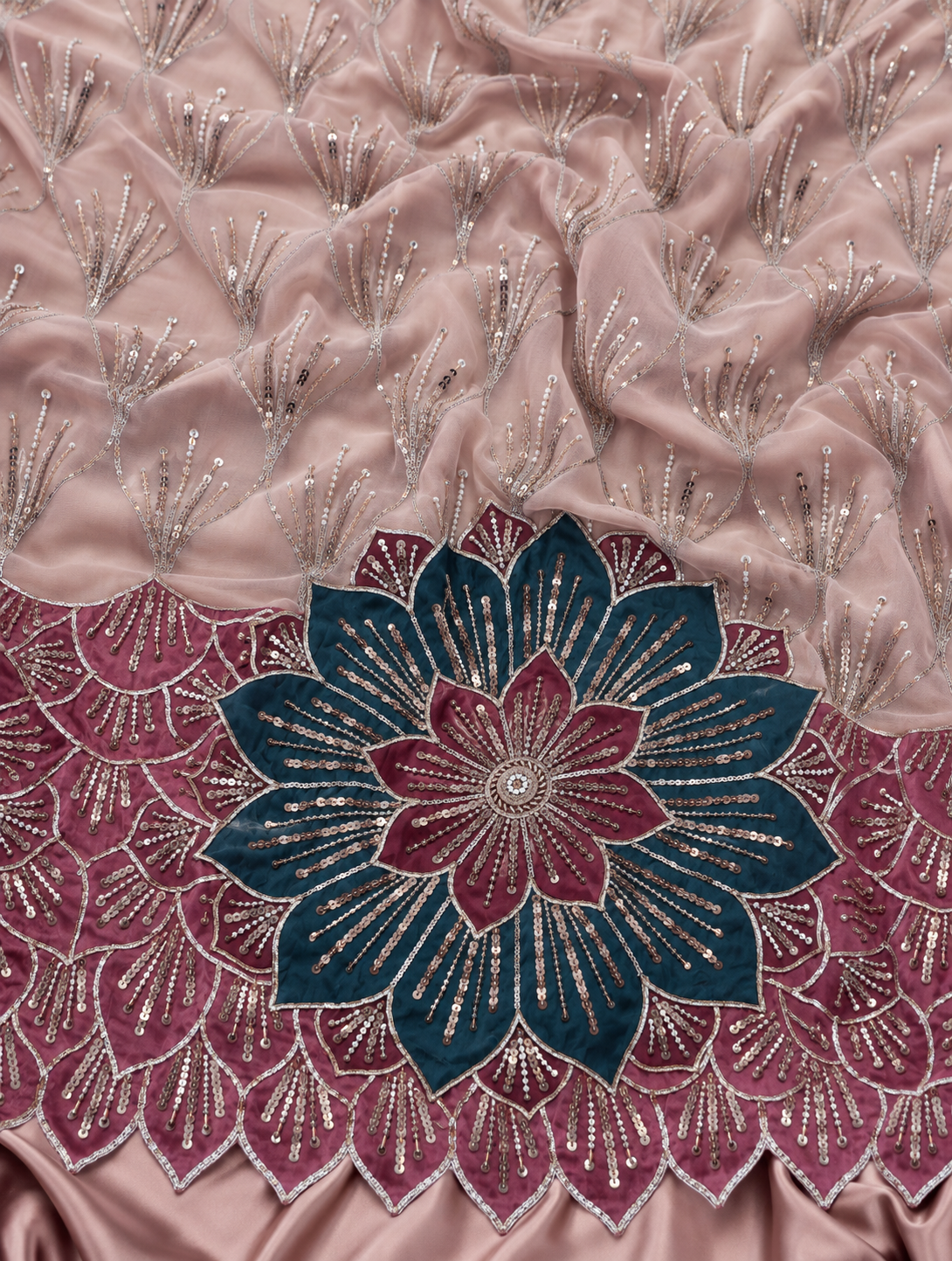 Soft Mauve Floral unstitched material