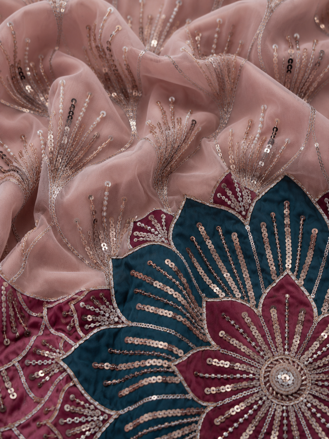 Soft Mauve Floral unstitched material