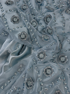ice blue scattered unstitched material