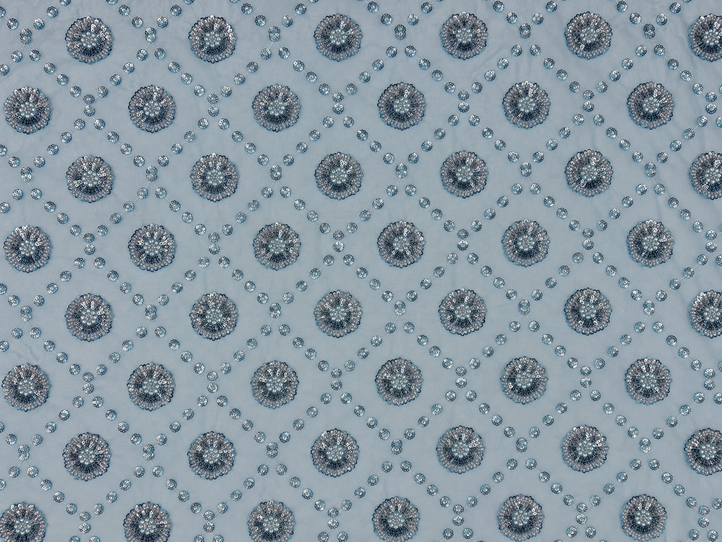 ice blue scattered unstitched material