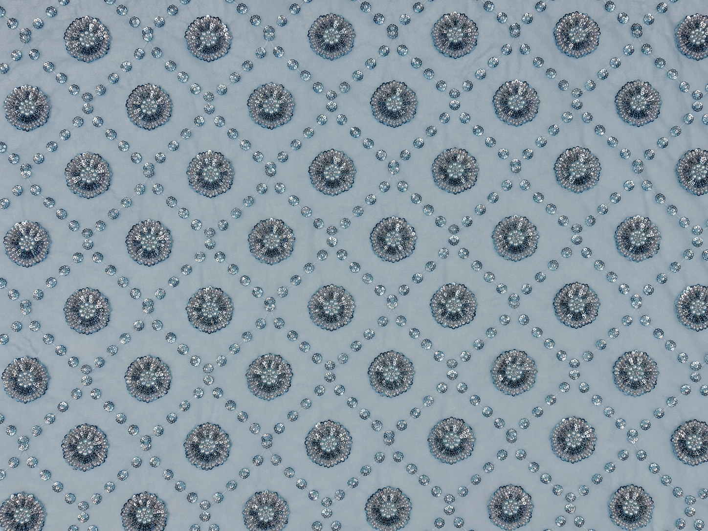ice blue scattered unstitched material