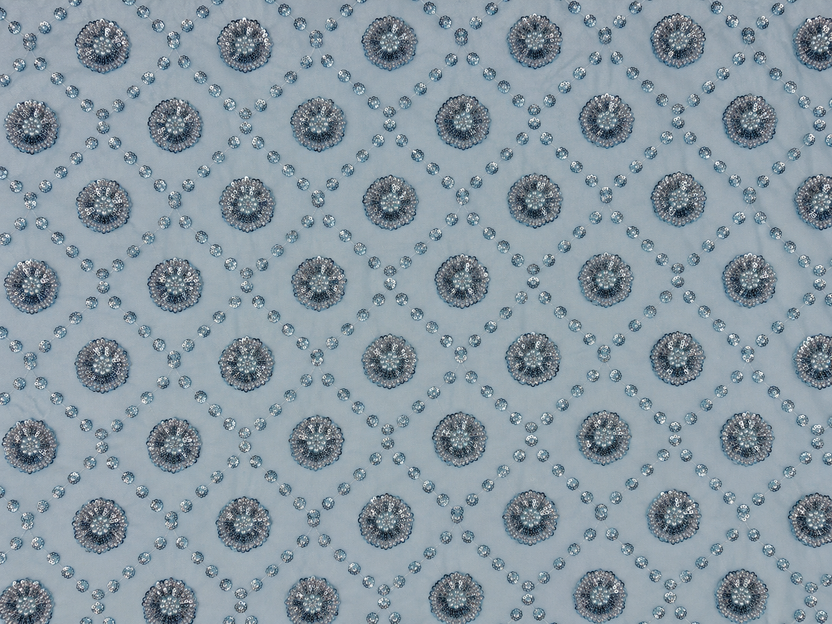 ice blue scattered unstitched material