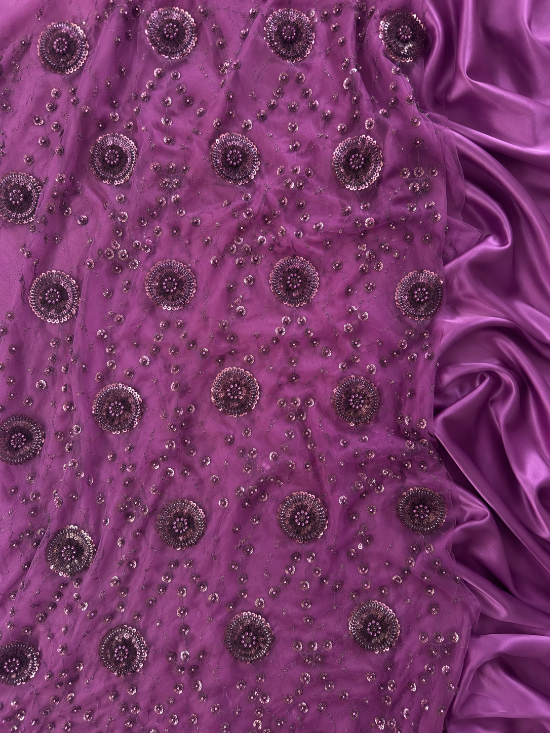 plum scattered unstitched material