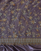 mauve floral unstitched material