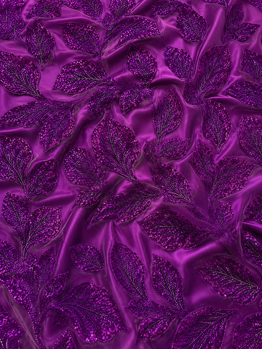 Purple leaves unstitched material
