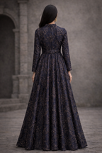 Blue Gracia Straight Sleeves embellished | Pre-order