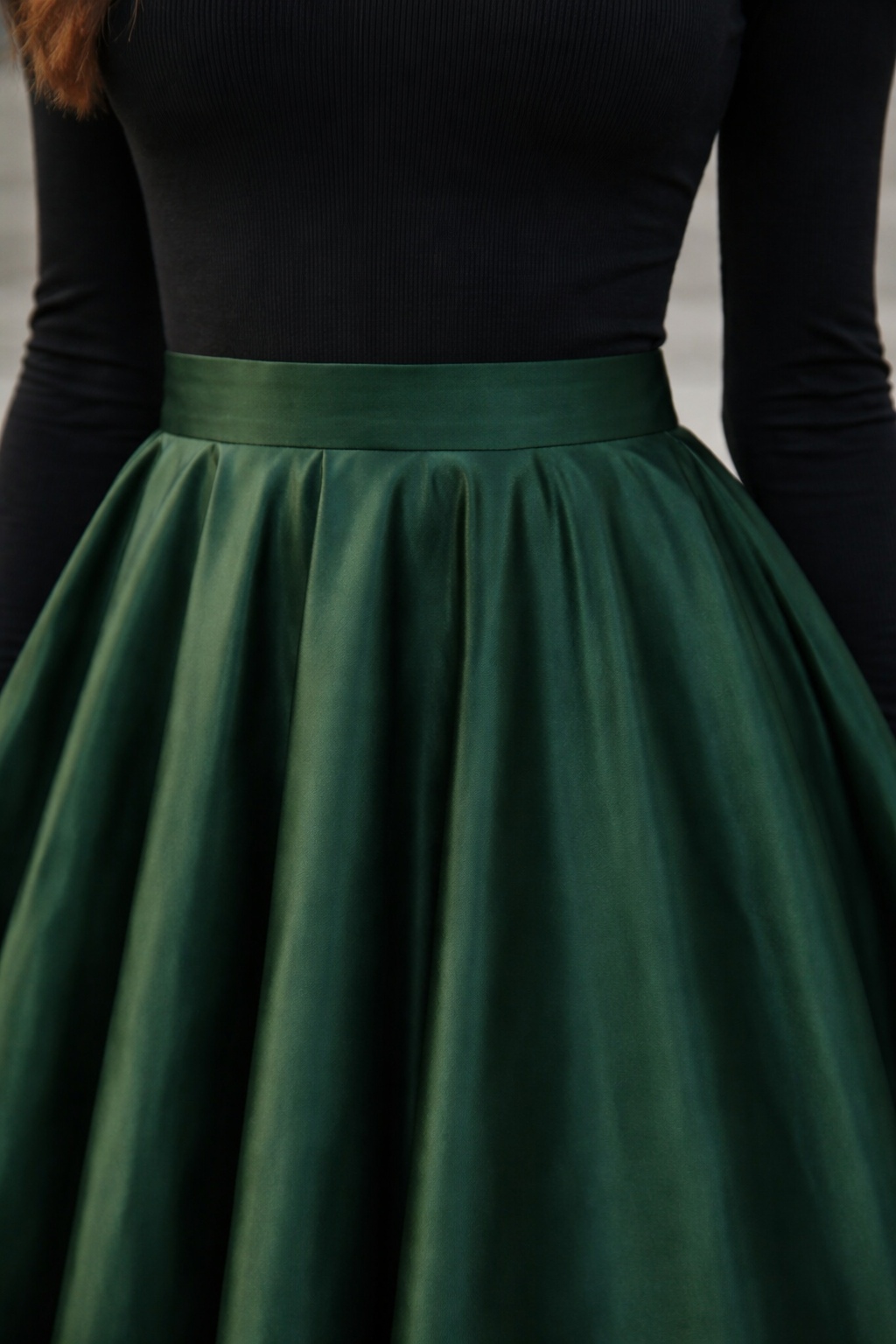 Green Satin Maxi Gown