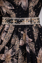 Preity in solapur - black floral kurta