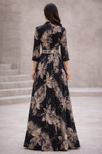 Preity in solapur - black floral kurta