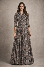 Preity in Varansi - Brown bohemian kurta