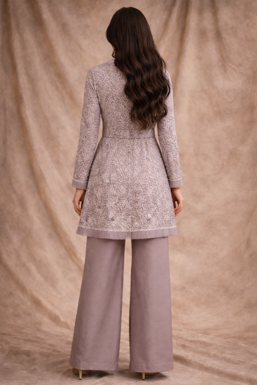 Zahra Blush Pink Jacket and Plazzo