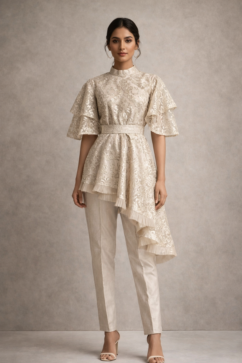 Minha Sided Peplum Top and Pants | Pre-order
