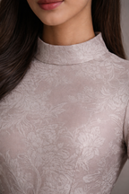 Vintage Blush Embellished Gown straight Sleeves | Pre-order