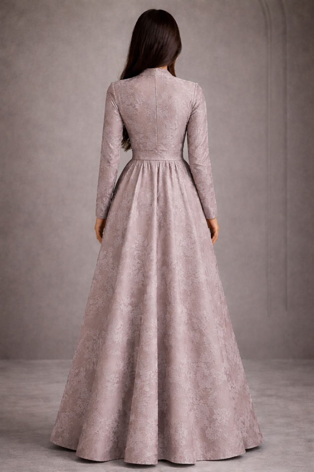 Vintage Blush Embellished Gown straight Sleeves | Pre-order