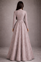 Vintage Blush Embellished Gown straight Sleeves | Pre-order