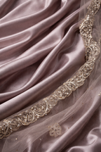 Sana Cape Style Satin Gown and Lace Cape | Pre-order