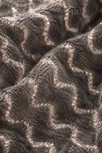 Ledo | Gray unstitched material with sequined waves