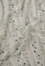 Mint Green lace embellished unstitched material | Pre-order