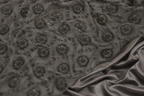 Blackish gray scattered unstitched material