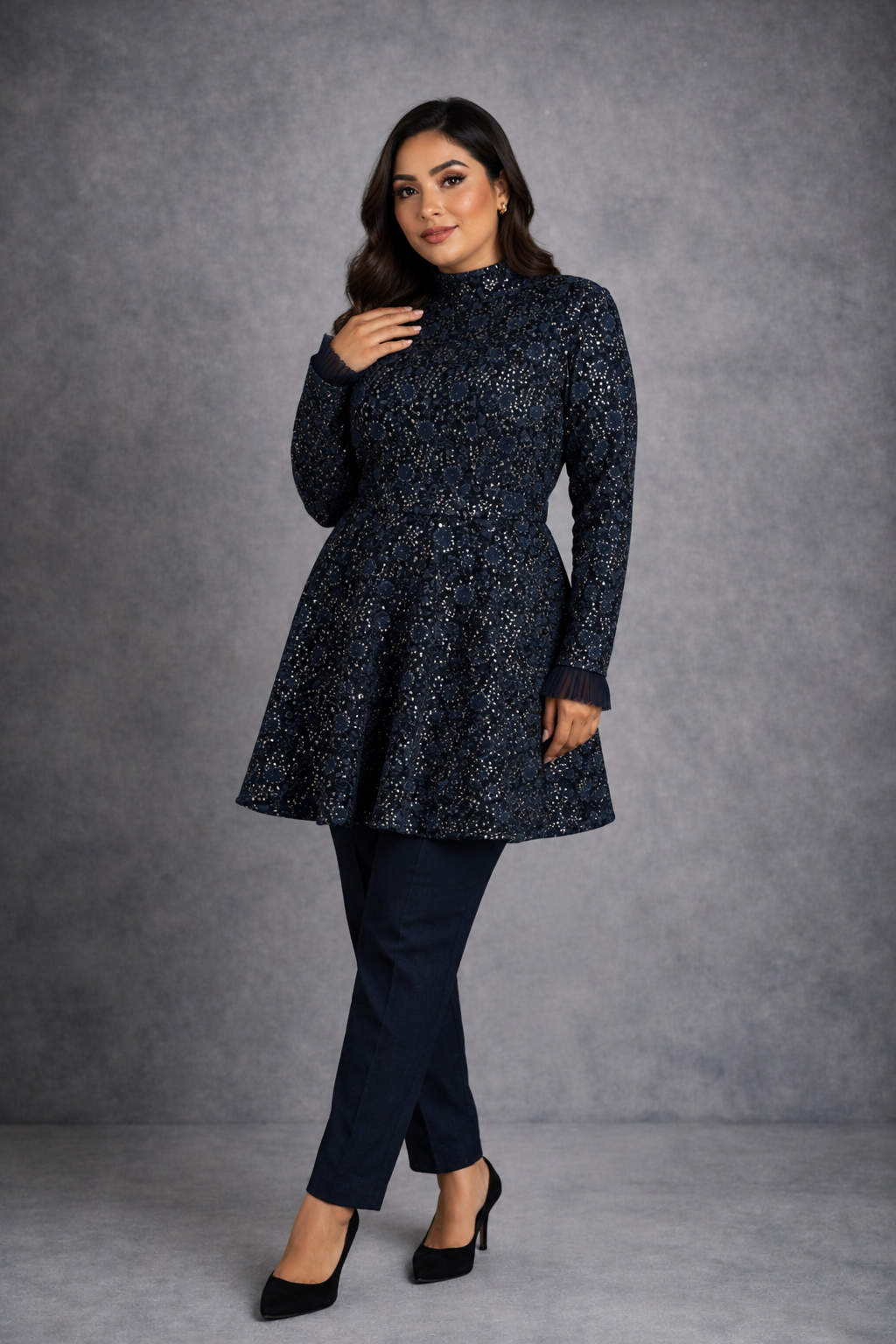 N&T Navy Frock Style and Straight Pants | Pre-order