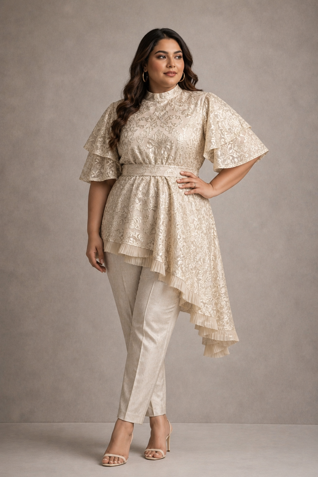 Minha Sided Peplum Top and Pants | Pre-order