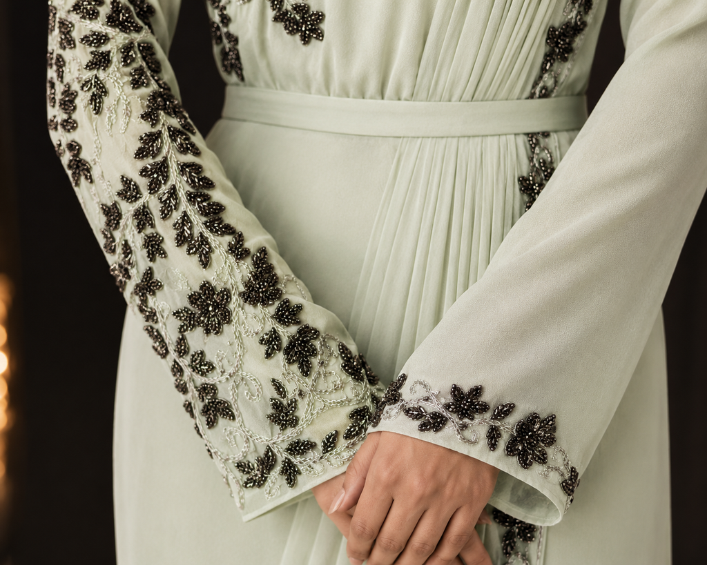 Mint Noor Draped Ensemble